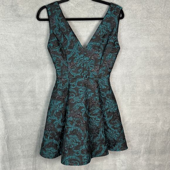 Alice + Olivia Dresses & Skirts - Alice And Oliva Dress Womens 4 Black Teal Mini Sleeveless Party Hoco Sorority